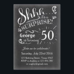 50 Invitación de cumpleaños sorpresa Chalkboard Ru<br><div class="desc">(H) ¡Una manera perfecta de invitar a sus invitados a esta fiesta especial de cumpleaños!</div>