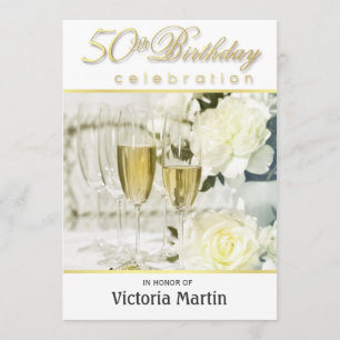 50 invitaciones a fiesta de cumpleaños - por ella