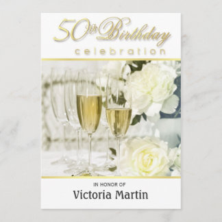 50 invitaciones a fiesta de cumpleaños - por ella