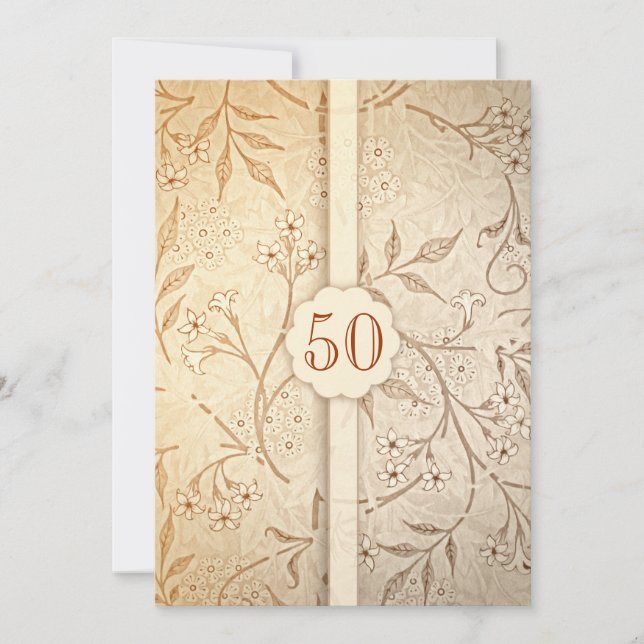 50 invitaciones de aniversario de bodas de oro (Anverso)
