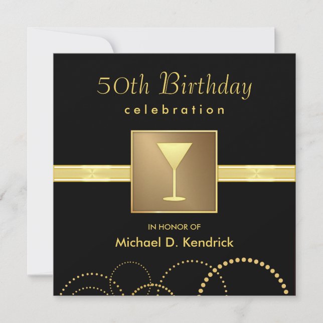 50 invitaciones oficiales de fiesta de cumpleaños  (Anverso)