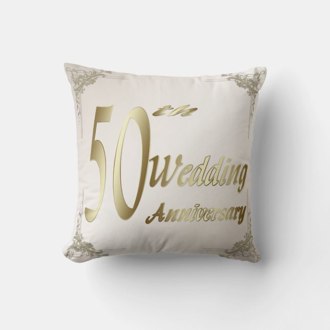 50.o Almohada del recuerdo del aniversario de boda (Anverso)