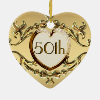 50.o Aniversario o 50.o ornamento del corazón del