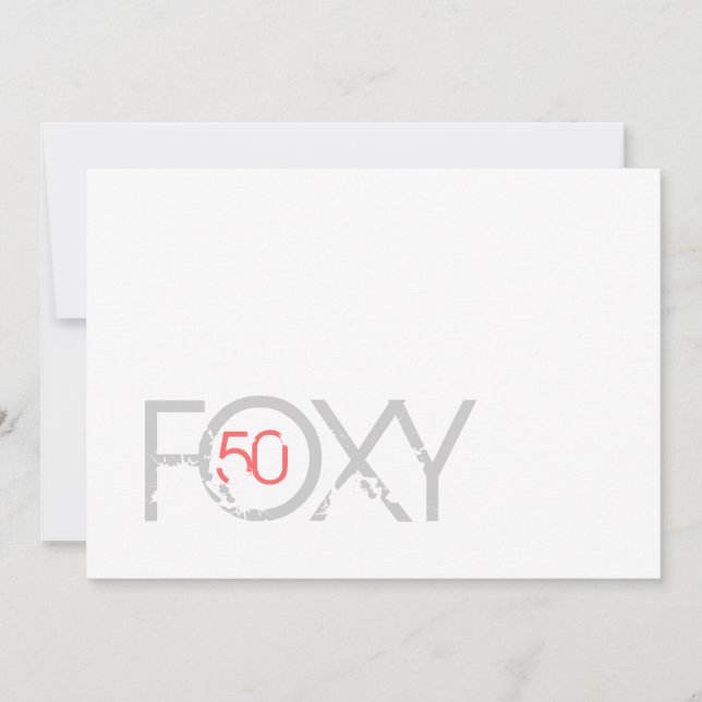 50.o cumpleaños - invitación astuta 50 (Anverso)