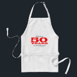 50.o Delantal del regalo de cumpleaños con cita<br><div class="desc">50.o Delantal del regalo de cumpleaños con cita divertida. Me tardó 50 años para mirar esto bueno. Presente para la fiesta de cumpleaños de 50 años. Número y color de la edad de Personalizable.</div>