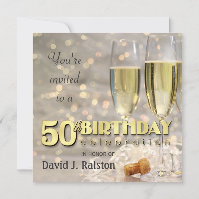 50.o Fiesta de cumpleaños - invitaciones (Anverso)