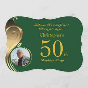 50.o, hombre de la invitación del cumpleaños
