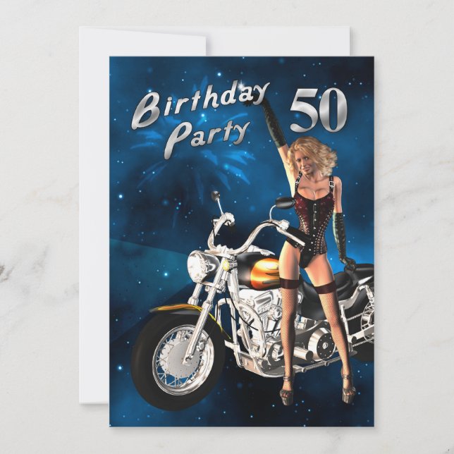 50.o Invitación de la fiesta de cumpleaños (Anverso)