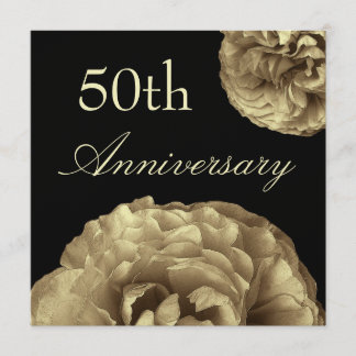 50.o Invitación del aniversario - rosas del ORO
