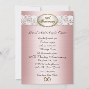 50.o Invitación del aniversario tradicional