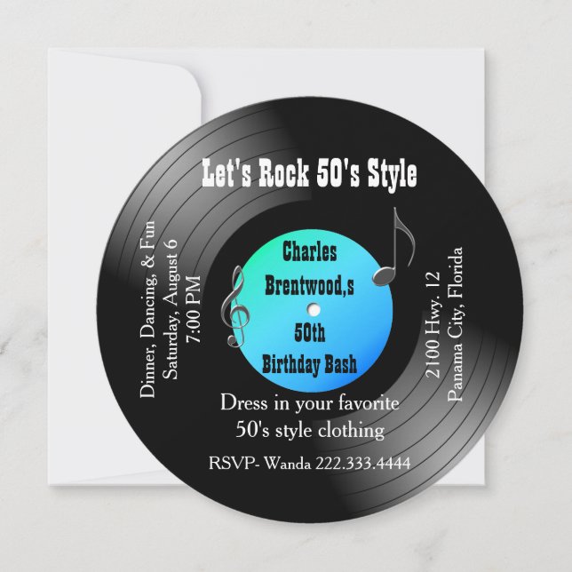 50.o Invitación del expediente de la fiesta de (Anverso)