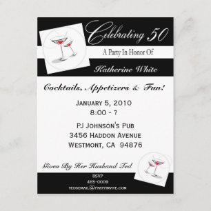 50.o Invitación personalizada de la fiesta de