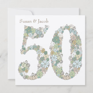 50.o Invitación personalizada del aniversario de