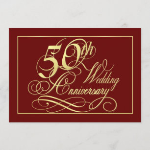 50.o Invitaciones de la fiesta de aniversario -