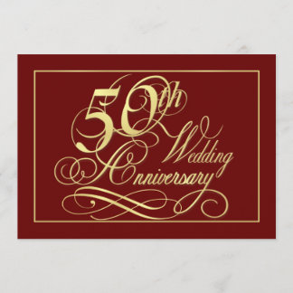 50.o Invitaciones de la fiesta de aniversario -