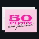50.o Invitaciones de la fiesta de cumpleaños para<br><div class="desc">50.o ¡Invitaciones de la fiesta de cumpleaños para el rosa 50 de las mujeres y fabuloso! diseño.</div>