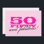 50.o Invitaciones de la fiesta de cumpleaños para<br><div class="desc">50.o ¡Invitaciones de la fiesta de cumpleaños para el rosa 50 de las mujeres y fabuloso! diseño.</div>