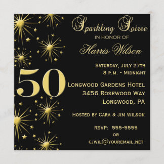 50.o Invitaciones del cumpleaños