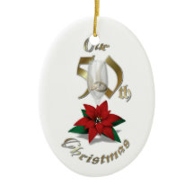50.o ornamento casado del navidad