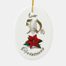 50.o ornamento casado del navidad