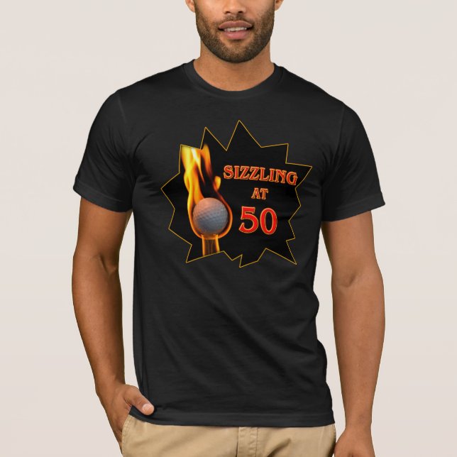 50.o Pelota de golf de la camiseta del cumpleaños (Anverso)