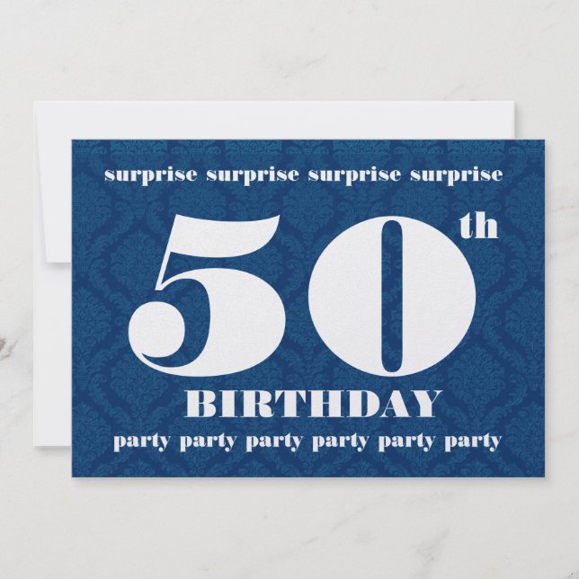 50.o Plantilla de la fiesta de cumpleaños de la (Anverso)