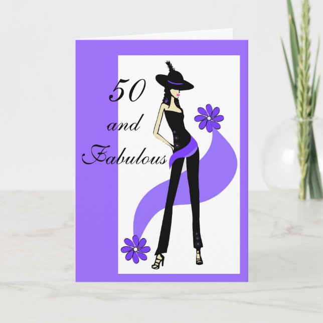 50.o Tarjeta de cumpleaños para las mujeres (Anverso)