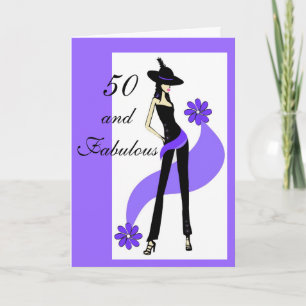 50.o Tarjeta de cumpleaños para las mujeres