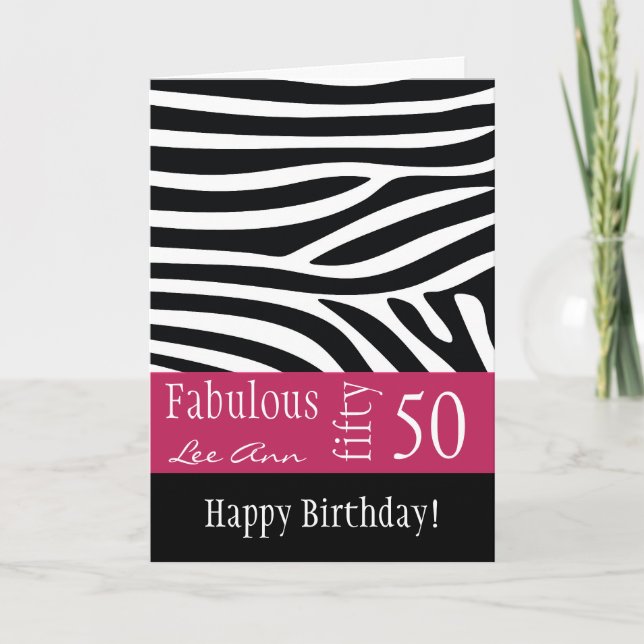 50.o Tarjeta de cumpleaños para las mujeres del (Anverso)