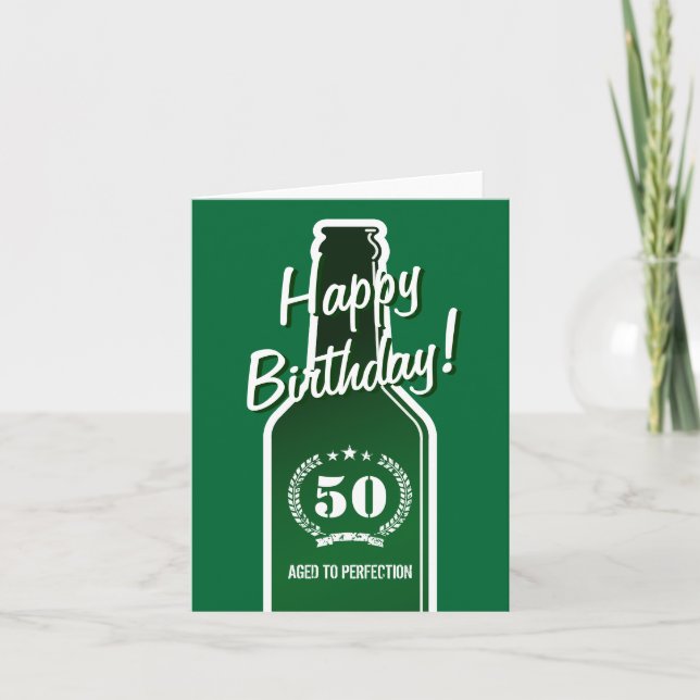 50.o Tarjeta de cumpleaños para los hombres el | (Anverso)