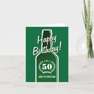 50.o Tarjeta de cumpleaños para los hombres el