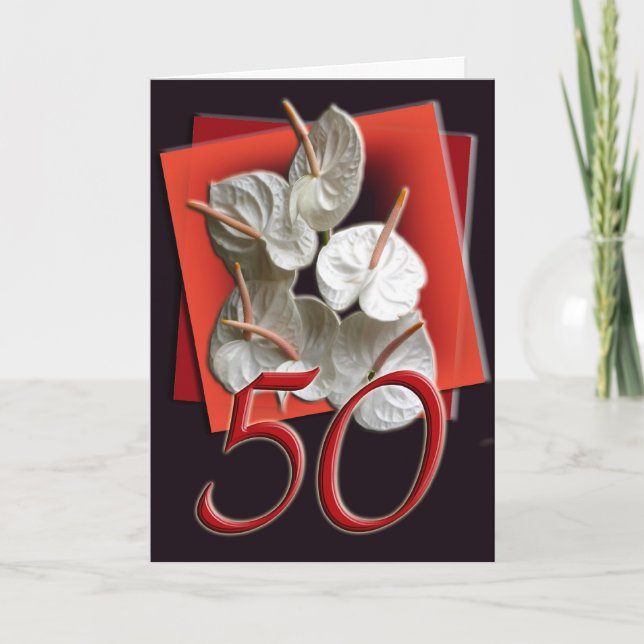50.o Tarjeta del feliz cumpleaños (Anverso)