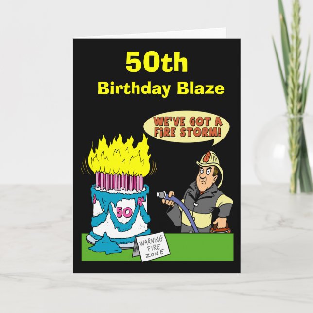 50.o Tarjeta del resplandor del cumpleaños (Anverso)
