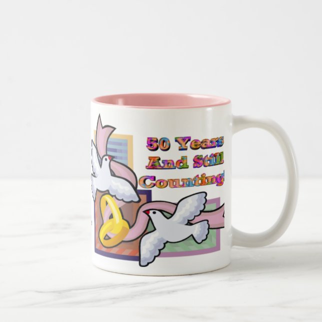 50.o Taza del aniversario de boda (Derecha)