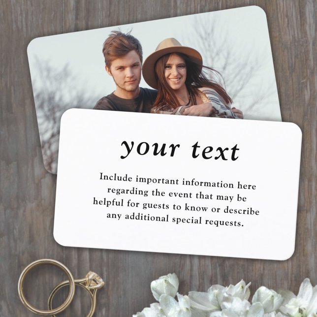 50 Paquete de Tarjetas de Enclosure de Boda con Fo (Subido por el creador)