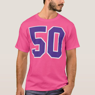 50 Purple Jersey Number Sports 50