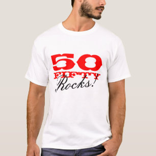 ¡50 rocas! camiseta para la 50.a fiesta de