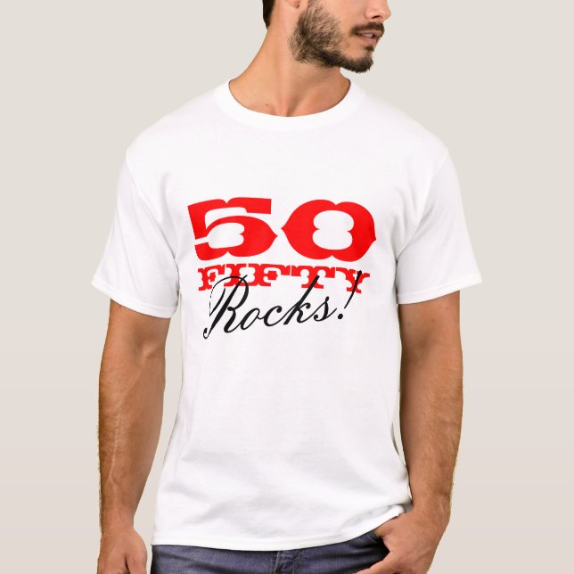 ¡50 rocas! camiseta para la 50.a fiesta de (Anverso)