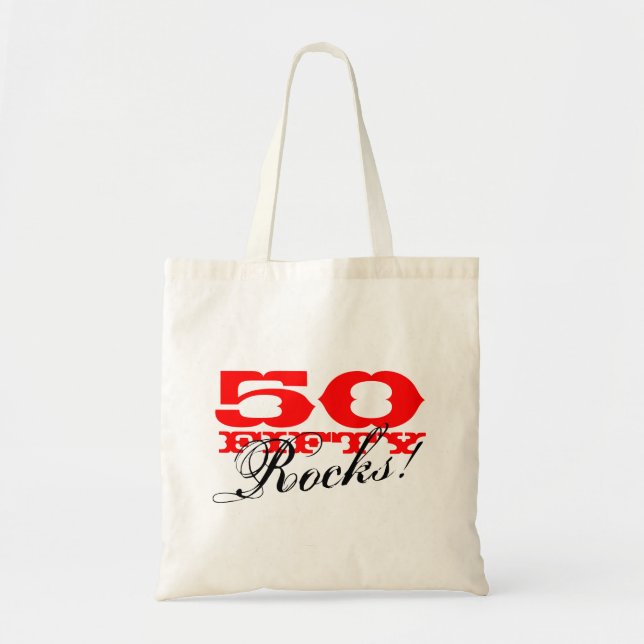 ¡50 rocas! la bolsa de asas para la 50.a fiesta de (Frente)