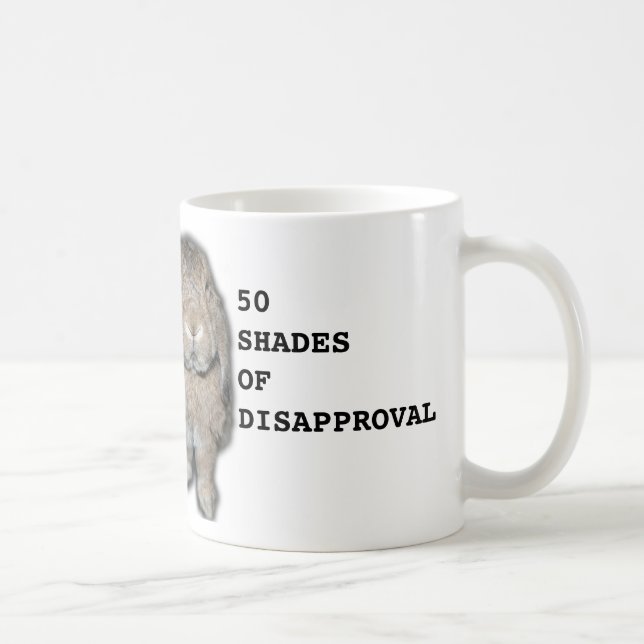 50 sombras de taza del conejo de la desaprobación (Derecha)