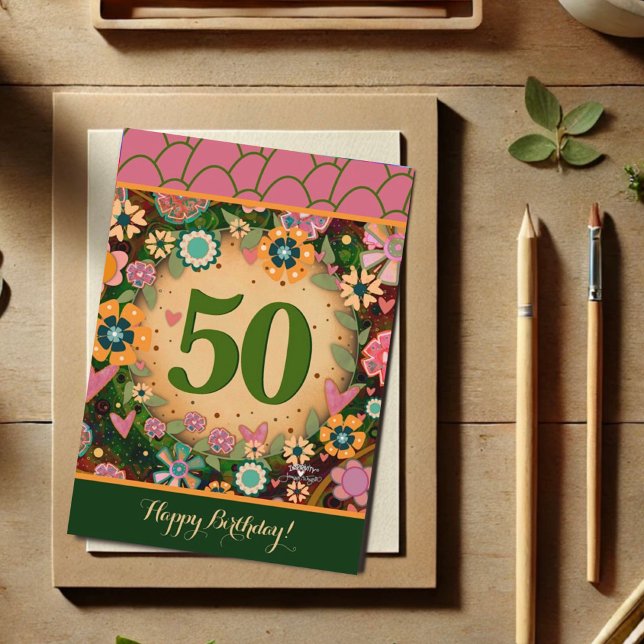 50 Tarjeta de Inespiritividad Verde Floral de Cump (Subido por el creador)