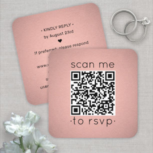 50 Tarjetas de respuesta QR con envoltura de lámin