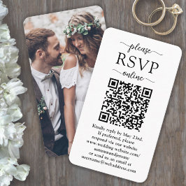 50 Tarjetas de RSVP con Código QR y Enclosure de F