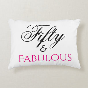 50 y 50.a almohada fabulosa del cumpleaños