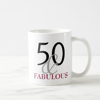 50 y 50.a taza fabulosa del regalo de cumpleaños