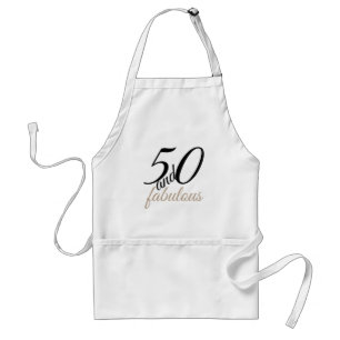 50 y delantal fabuloso de la fiesta de cumpleaños