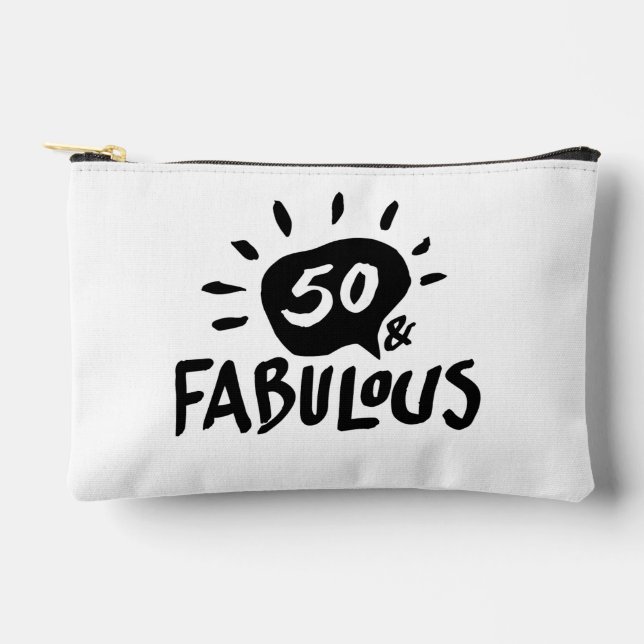 50 y fabulosa bolsa cosmética Black 50th Birthday (Anverso)