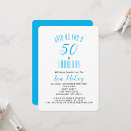 50 Y Fabulosa Elegante Invitación A La Fiesta Del 