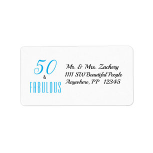 50 Y Fabulosa Etiqueta De Dirección De Retorno