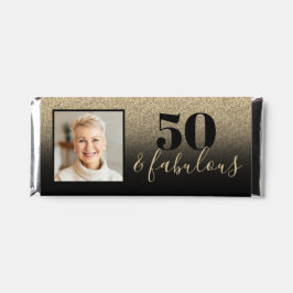 50 y fabulosa foto de Purpurina Black & Gold Faux